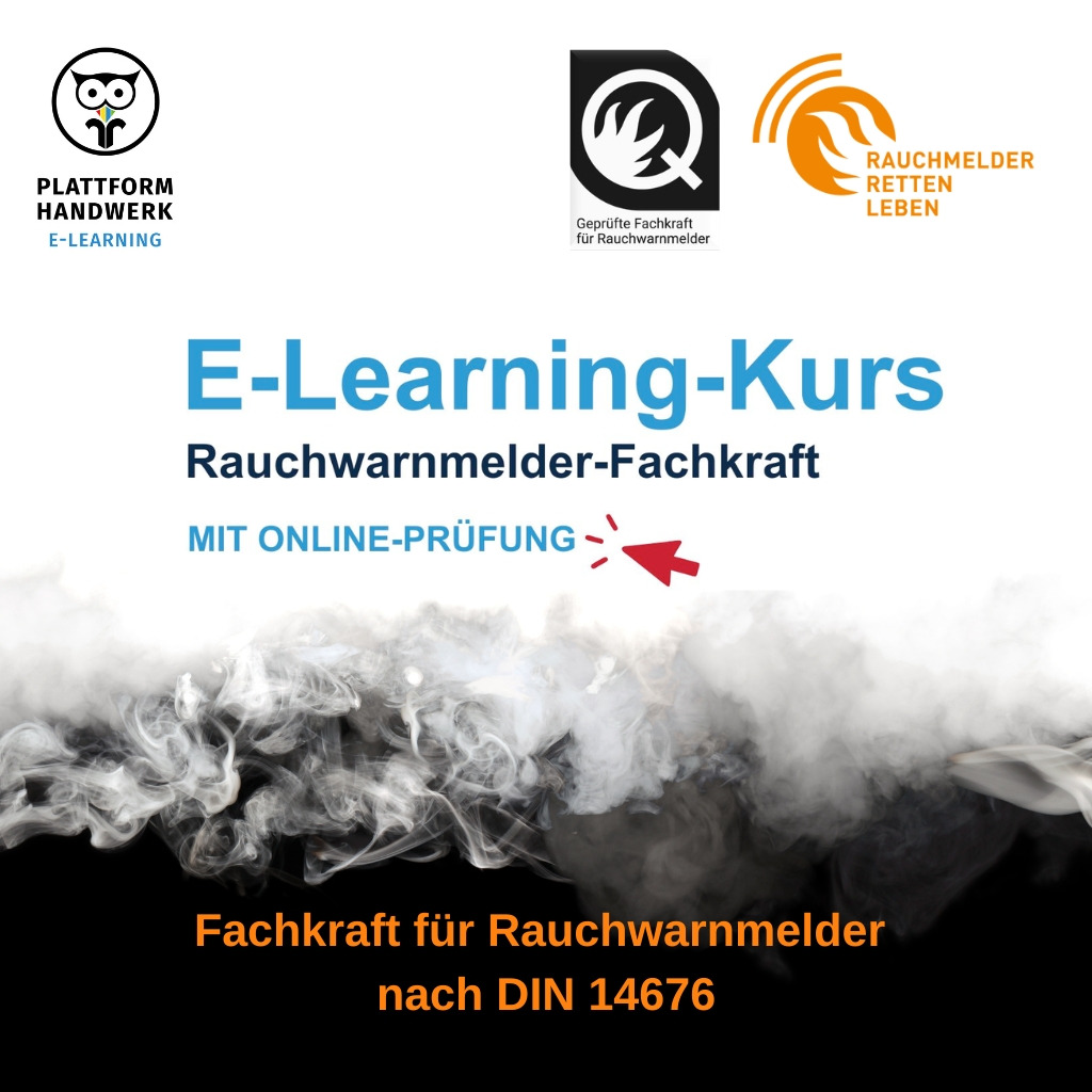 E-Learning Video-Kurs: Rauchwarnmelder-Fachkraft (DIN 14676)